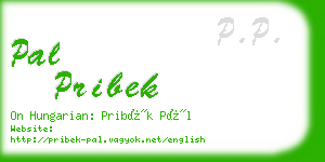 pal pribek business card